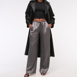 Abercombie Gray Women's Satin Pants